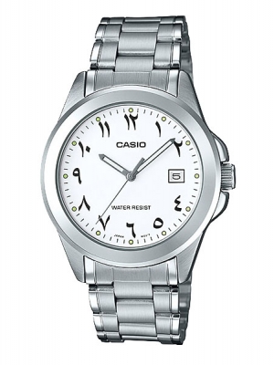 CASIO นาฬิกาคาสิโอ นาฬิกาข้อมือ นาฬิกากันน้ำ นาฬิกาของแท้ ประกันศูนย์ CMG 1 ปี รุ่น MTP-1215A-7B3 นาฬิกาสีเงิน