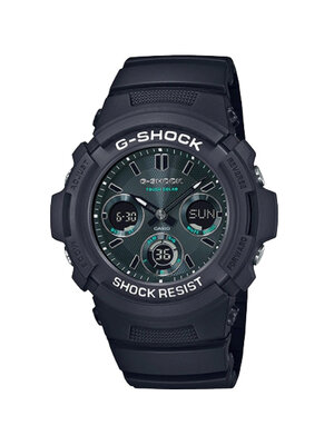 CASIO G-SHOCK นาฬิกาข้อมือ นาฬิกากันน้ำ นาฬิกาของแท้ ประกันศูนย์ CMG 1 ปี รุ่น AWR-M100SMG-1A นาฬิกาสีดำ