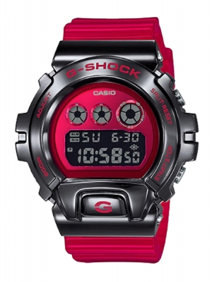 CASIO G-SHOCK นาฬิกาข้อมือ นาฬิกากันน้ำ นาฬิกาของแท้ ประกันศูนย์ CMG 1 ปี รุ่น GM-6900B-4D นาฬิกาสีแดง