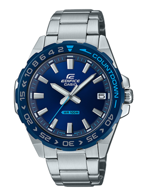 CASIO EDIFICE นาฬิกาข้อมือ นาฬิกากันน้ำ นาฬิกาของแท้ ประกันศูนย์ CMG 1 ปี รุ่น EFV-120DB-2A นาฬิกาสีเงิน