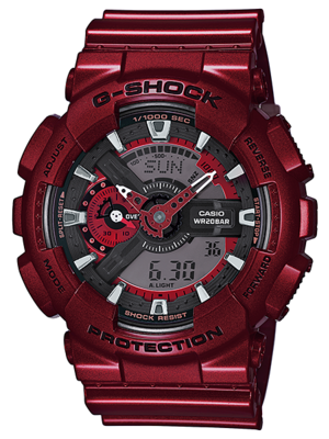 CASIO G-SHOCK นาฬิกาข้อมือ นาฬิกากันน้ำ นาฬิกาของแท้ ประกันศูนย์ CMG 1 ปี รุ่น GA-110NM-4A นาฬิกาสีแดง