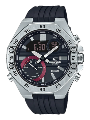 CASIO EDIFICE นาฬิกาข้อมือ นาฬิกากันน้ำ นาฬิกาของแท้ ประกันศูนย์ CMG 1 ปี รุ่น ECB-10P-1A นาฬิกาสีดำ