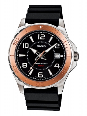 CASIO นาฬิกาคาสิโอ นาฬิกาข้อมือ นาฬิกากันน้ำ นาฬิกาของแท้ ประกันศูนย์ CMG 1 ปี รุ่น MTD-1074-1A นาฬิกาสีดำ