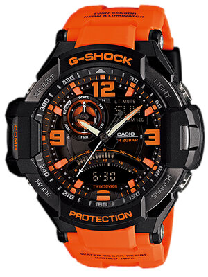 CASIO MID YEAR SALE G-SHOCK นาฬิกาข้อมือ นาฬิกากันน้ำ นาฬิกาของแท้ ประกันศูนย์ CMG 1 ปี รุ่น GA-1000-4A นาฬิกาสีส้ม