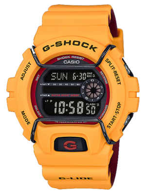 CASIO G-SHOCK นาฬิกาข้อมือ นาฬิกากันน้ำ นาฬิกาของแท้ ประกันศูนย์ CMG 1 ปี รุ่น GLS-6900-9A นาฬิกาสีเหลือง