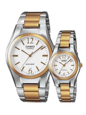 CASIO นาฬิกาคาสิโอ นาฬิกาข้อมือ นาฬิกากันน้ำ นาฬิกาของแท้ ประกันศูนย์ CMG 1 ปี รุ่น MTP-1253SG-7A / LTP-1253SG-7A นาฬิกาสีทอง