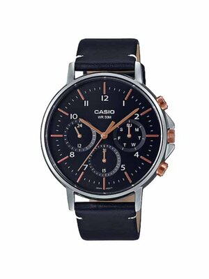 CASIO นาฬิกาคาสิโอ นาฬิกาข้อมือ นาฬิกากันน้ำ นาฬิกาของแท้ ประกันศูนย์ CMG 1 ปี รุ่น MTP-E321L-1A นาฬิกาสีดำ