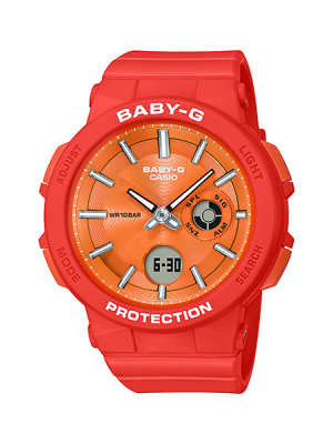CASIO BABY-G นาฬิกาข้อมือ นาฬิกากันน้ำ นาฬิกาของแท้ ประกันศูนย์ CMG 1 ปี รุ่น BGA-255-4A นาฬิกาสีส้ม