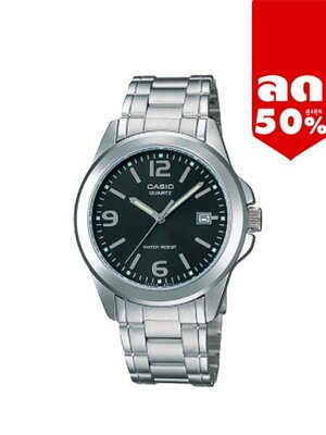 CASIO นาฬิกาคาสิโอ นาฬิกาข้อมือ นาฬิกากันน้ำ นาฬิกาของแท้ ประกันศูนย์ CMG 1 ปี รุ่น MTP-1215A-1A นาฬิกาสีเงิน