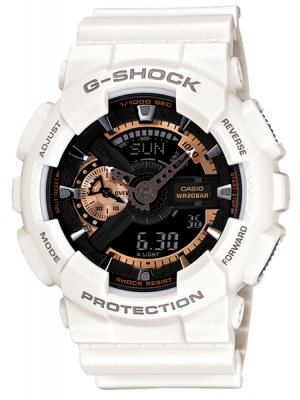 CASIO G-SHOCK นาฬิกาข้อมือ นาฬิกากันน้ำ นาฬิกาของแท้ ประกันศูนย์ CMG 1 ปี รุ่น GA-110RG-7A นาฬิกาสีขาว