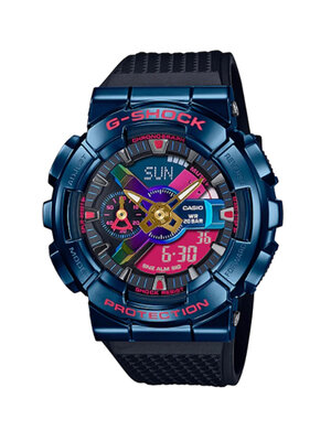 CASIO G-SHOCK นาฬิกาข้อมือ นาฬิกากันน้ำ นาฬิกาของแท้ ประกันศูนย์ CMG 1 ปี รุ่น GM-110SN-2A Night Light Series นาฬิกาสีน้ำเงิน