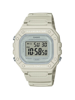 CASIO MID YEAR SALE นาฬิกาคาสิโอ พร้อมส่ง นาฬิกาข้อมือ นาฬิกากันน้ำ นาฬิกาของแท้ BTS ประกันศูนย์ CMG 1 ปี รุ่น W-218HC-8A นาฬิกาสีเทา