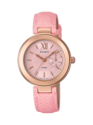 CASIO SHEEN นาฬิกาข้อมือ นาฬิกากันน้ำ นาฬิกาของแท้ ประกันศูนย์ CMG 1 ปี รุ่น SHE-3051PGL-4A นาฬิกาสีชมพู