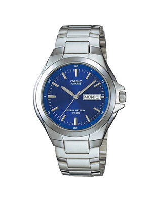 CASIO นาฬิกาคาสิโอ นาฬิกาข้อมือ นาฬิกากันน้ำ นาฬิกาของแท้ ประกันศูนย์ CMG 1 ปี รุ่น MTP-1228D-2A นาฬิกาสีเงิน