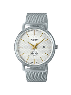 CASIO นาฬิกาคาสิโอ นาฬิกาข้อมือ นาฬิกากันน้ำ นาฬิกาของแท้ ประกันศูนย์ CMG 1 ปี รุ่น MTP-B125M-7A นาฬิกาสีเงิน