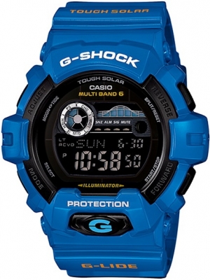 CASIO G-SHOCK นาฬิกาข้อมือ นาฬิกากันน้ำ นาฬิกาของแท้ ประกันศูนย์ CMG 1 ปี รุ่น GWX-8900D-2 นาฬิกาสีฟ้า