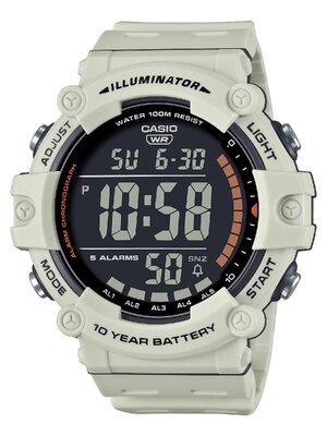 CASIO MID YEAR SALE นาฬิกาคาสิโอ พร้อมส่ง นาฬิกาข้อมือ นาฬิกากันน้ำ นาฬิกาของแท้ BTS ประกันศูนย์ CMG 1 ปี รุ่น AE-1500WH-8B2 นาฬิกาสีเทา