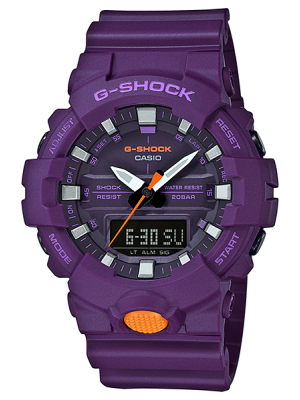 CASIO G-SHOCK นาฬิกาข้อมือ นาฬิกากันน้ำ นาฬิกาของแท้ ประกันศูนย์ CMG 1 ปี รุ่น GA-800SC-6A นาฬิกาสีม่วง