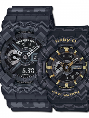 CASIO G-SHOCK G-SHOCK นาฬิกาข้อมือ นาฬิกากันน้ำ นาฬิกาของแท้ ประกันศูนย์ CMG 1 ปี รุ่น GA-110TP-1A LOV BA-110TP-1A นาฬิกาสีดำ