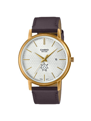 CASIO นาฬิกาคาสิโอ นาฬิกาข้อมือ นาฬิกากันน้ำ นาฬิกาของแท้ ประกันศูนย์ CMG 1 ปี รุ่น MTP-B125GL-7A นาฬิกาสีทอง