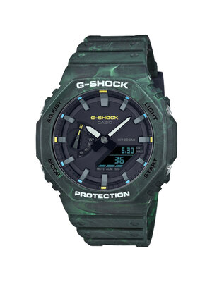 CASIO G-SHOCK นาฬิกาข้อมือ นาฬิกากันน้ำ นาฬิกาของแท้ ประกันศูนย์ CMG 1 ปี รุ่น GA-2100FR-3A นาฬิกาสีเขียว