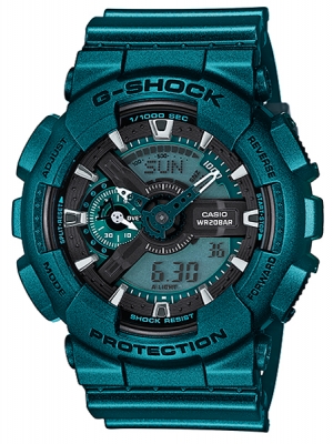 CASIO G-SHOCK นาฬิกาข้อมือ นาฬิกากันน้ำ นาฬิกาของแท้ ประกันศูนย์ CMG 1 ปี รุ่น GA-110NM-3A นาฬิกาสีเขียว
