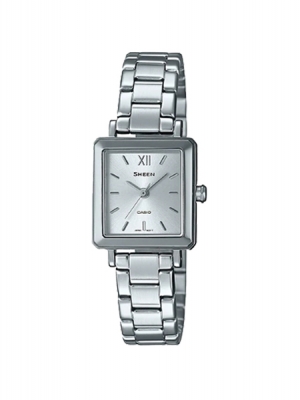 CASIO SHEEN นาฬิกาข้อมือ นาฬิกากันน้ำ นาฬิกาของแท้ ประกันศูนย์ CMG 1 ปี รุ่น SHE-4538D-7A นาฬิกาสีเงิน