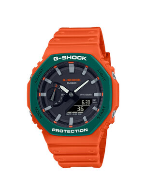 CASIO G-SHOCK นาฬิกาข้อมือ นาฬิกากันน้ำ นาฬิกาของแท้ ประกันศูนย์ CMG 1 ปี รุ่น GA-2110SC-4A นาฬิกาสีส้ม