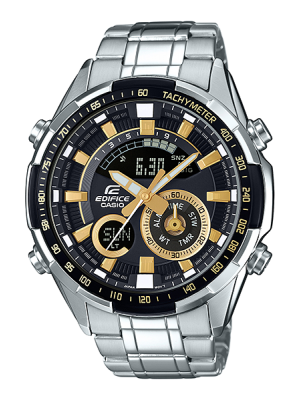 CASIO EDIFICE นาฬิกาข้อมือ นาฬิกากันน้ำ นาฬิกาของแท้ ประกันศูนย์ CMG 1 ปี รุ่น ERA-600D-1A9 นาฬิกาสีเงิน