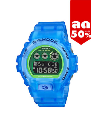 CASIO MID YEAR SALE G-SHOCK พร้อมส่ง นาฬิกาข้อมือ นาฬิกากันน้ำ นาฬิกาของแท้ ประกันศูนย์ CMG 1 ปี รุ่น DW-6900LS-2D นาฬิกาสีน้ำเงิน