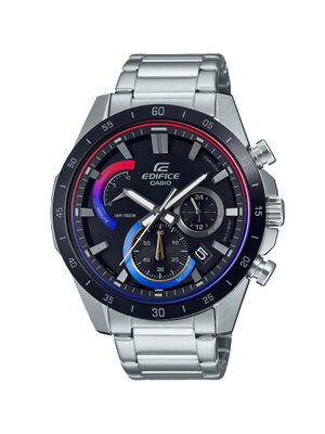 CASIO EDIFICE นาฬิกาข้อมือ นาฬิกากันน้ำ นาฬิกาของแท้ ประกันศูนย์ CMG 1 ปี รุ่น EFR-573HG-1A นาฬิกาสีเงิน
