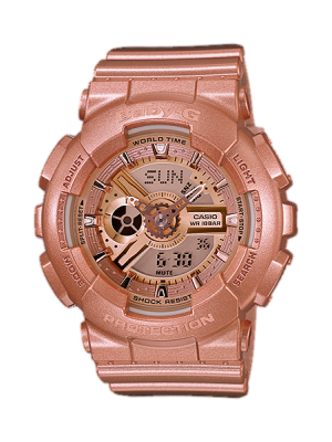 CASIO BABY-G นาฬิกาข้อมือ นาฬิกากันน้ำ นาฬิกาของแท้ ประกันศูนย์ CMG 1 ปี รุ่น BA-111-4A นาฬิกาสีชมพู