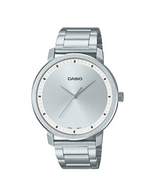CASIO นาฬิกาคาสิโอ นาฬิกาข้อมือ นาฬิกากันน้ำ นาฬิกาของแท้ ประกันศูนย์ CMG 1 ปี รุ่น MTP-B115D-7E นาฬิกาสีเงิน