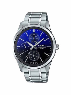 CASIO นาฬิกาคาสิโอ นาฬิกาข้อมือ นาฬิกากันน้ำ นาฬิกาของแท้ ประกันศูนย์ CMG 1 ปี รุ่น MTP-E330D-2A นาฬิกาสีเงิน