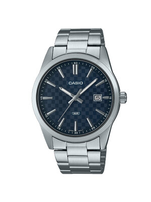 CASIO นาฬิกาคาสิโอ นาฬิกาข้อมือ นาฬิกากันน้ำ นาฬิกาของแท้ ประกันศูนย์ CMG 1 ปี รุ่น MTP-VD03D-2A นาฬิกาสีเงิน