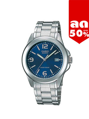 CASIO นาฬิกาคาสิโอ นาฬิกาข้อมือ นาฬิกากันน้ำ นาฬิกาของแท้ ประกันศูนย์ CMG 1 ปี รุ่น MTP-1215A-2A นาฬิกาสีเงิน