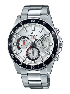 CASIO EDIFICE นาฬิกาข้อมือ นาฬิกากันน้ำ นาฬิกาของแท้ ประกันศูนย์ CMG 1 ปี รุ่น EFV-570D-7A นาฬิกาสีเงิน