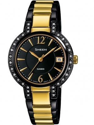 CASIO SHEEN นาฬิกาข้อมือ นาฬิกากันน้ำ นาฬิกาของแท้ ประกันศูนย์ CMG 1 ปี รุ่น SHE-4805BSG-1A นาฬิกาสีดำ