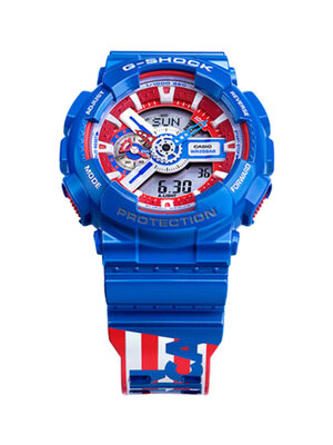 CASIO MID YEAR SALE G-SHOCK พร้อมส่ง นาฬิกาข้อมือ นาฬิกากันน้ำ นาฬิกาของแท้ ประกันศูนย์ CMG 1 ปี รุ่น GA-110CAPTAIN-2 นาฬิกาสีน้ำเงิน