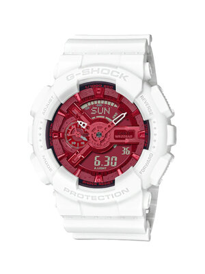 CASIO G-SHOCK นาฬิกาข้อมือ นาฬิกากันน้ำ นาฬิกาของแท้ ประกันศูนย์ CMG 1 ปี รุ่น GA-110DBR-7A นาฬิกาสีขาว