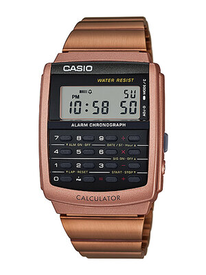 CASIO นาฬิกาคาสิโอ นาฬิกาข้อมือ นาฬิกากันน้ำ นาฬิกาของแท้ ประกันศูนย์ CMG 1 ปี รุ่น CA-506C-5A นาฬิกาสีน้ำตาล