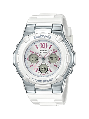 CASIO BABY-G นาฬิกาข้อมือ นาฬิกากันน้ำ นาฬิกาของแท้ ประกันศูนย์ CMG 1 ปี รุ่น BGA-110BL-7B นาฬิกาสีขาว