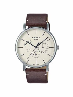 CASIO นาฬิกาคาสิโอ นาฬิกาข้อมือ นาฬิกากันน้ำ นาฬิกาของแท้ ประกันศูนย์ CMG 1 ปี รุ่น MTP-E320L-5E นาฬิกาสีน้ำตาล