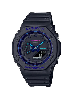 CASIO MID YEAR SALE G-SHOCK นาฬิกาข้อมือ นาฬิกากันน้ำ นาฬิกาของแท้ ประกันศูนย์ CMG 1 ปี รุ่น GA-2100VB-1A นาฬิกาสีดำ
