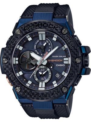 CASIO G-SHOCK นาฬิกาข้อมือ นาฬิกากันน้ำ นาฬิกาของแท้ ประกันศูนย์ CMG 1 ปี รุ่น GST-B100XB-2A นาฬิกาสีน้ำเงิน