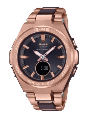 CASIO G-MS นาฬิกาข้อมือ นาฬิกากันน้ำ นาฬิกาของแท้ ประกันศูนย์ CMG 1 ปี รุ่น MSG-W200CG-5A นาฬิกาสีน้ำตาล