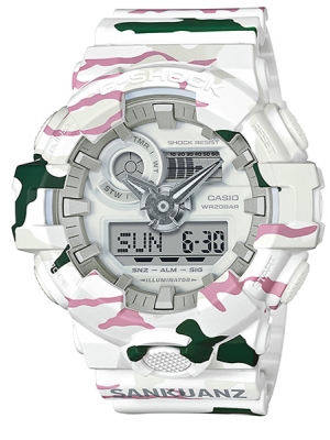 CASIO G-SHOCK นาฬิกาข้อมือ นาฬิกากันน้ำ นาฬิกาของแท้ ประกันศูนย์ CMG 1 ปี รุ่น GA-700SKZ-7A นาฬิกาสีขาว