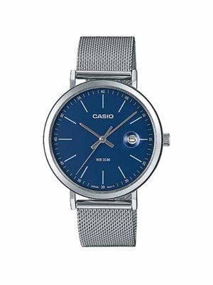 CASIO นาฬิกาคาสิโอ นาฬิกาข้อมือ นาฬิกากันน้ำ นาฬิกาของแท้ ประกันศูนย์ CMG 1 ปี รุ่น MTP-E175M-2E นาฬิกาสีเงิน