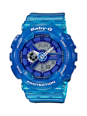CASIO BABY-G นาฬิกาข้อมือ นาฬิกากันน้ำ นาฬิกาของแท้ ประกันศูนย์ CMG 1 ปี รุ่น BA-110JM-2A นาฬิกาสีน้ำเงิน