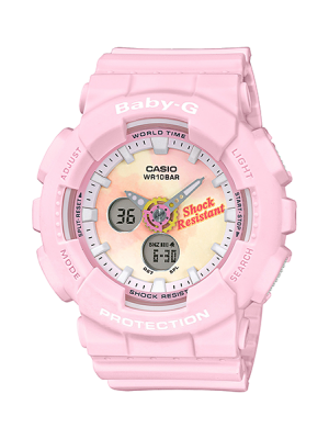 CASIO BABY-G นาฬิกาข้อมือ นาฬิกากันน้ำ นาฬิกาของแท้ ประกันศูนย์ CMG 1 ปี รุ่น BA-120TG-4A นาฬิกาสีชมพู